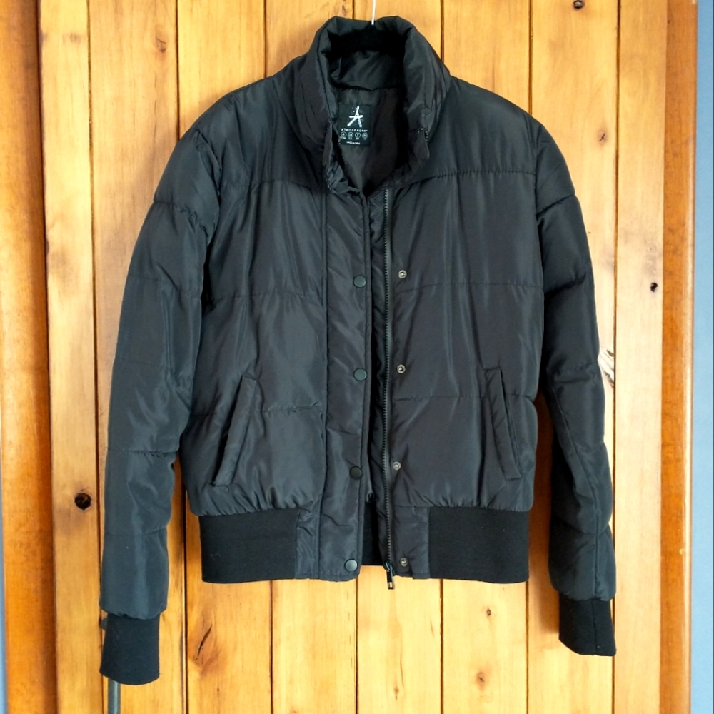Black bomber jacket from Atmosphere